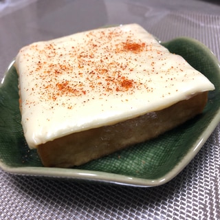 簡単おつまみ⭐️厚揚げの味噌マヨチーズ焼き